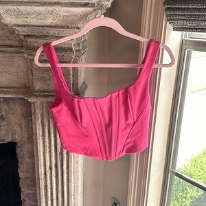 SHEIN hot pink corset top, medium
